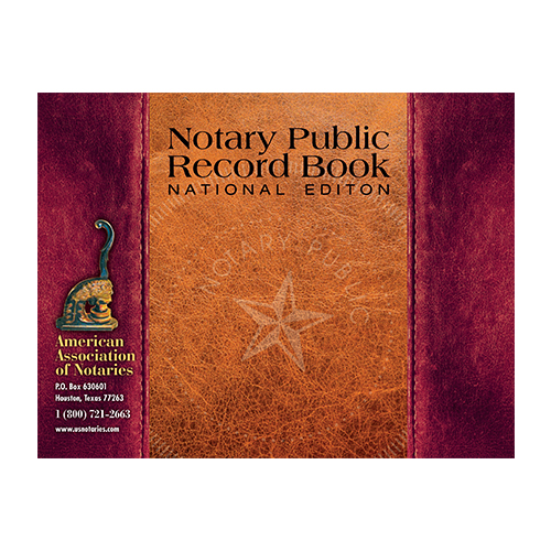 Utah Notary Public Journal (Record Book) - Leatherette Style Cover